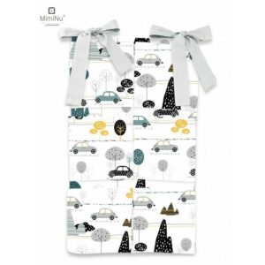 Organizator pentru pătuț cu 6 compartimente, 70x40 cm, MimiNu, Childrens Journey Grey