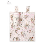 Organizator pentru pătuț cu 3 compartimente, 53x46 cm, MimiNu, Little Ballerina Pink