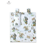 Organizator pentru pătuț cu 3 compartimente, 53x46 cm, MimiNu, Pirates Blue