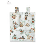 Organizator pentru pătuț cu 3 compartimente, 53x46 cm, MimiNu, Pirates Natural