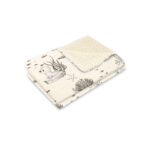 Păturică de iarnă din imitație de lână și bumbac cu două fețe, 70x100 cm, MimiNu, Ecru Seal Beige