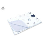 Păturică moale cu 2 fețe, 70x100 cm, Bumbac, MimiNu, Baby Shower Blue
