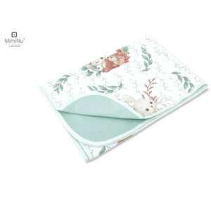 Păturică moale cu 2 fețe, 70x100 cm, Bumbac, MimiNu, Lulu Natural