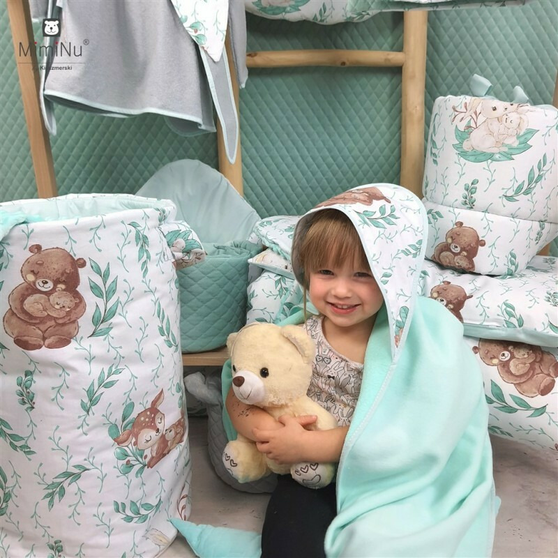 Păturică pufoasă cu două fețe, 75 x 100 cm, Catifea și Bumbac, MimiNu, Lulu Natural - Image 5