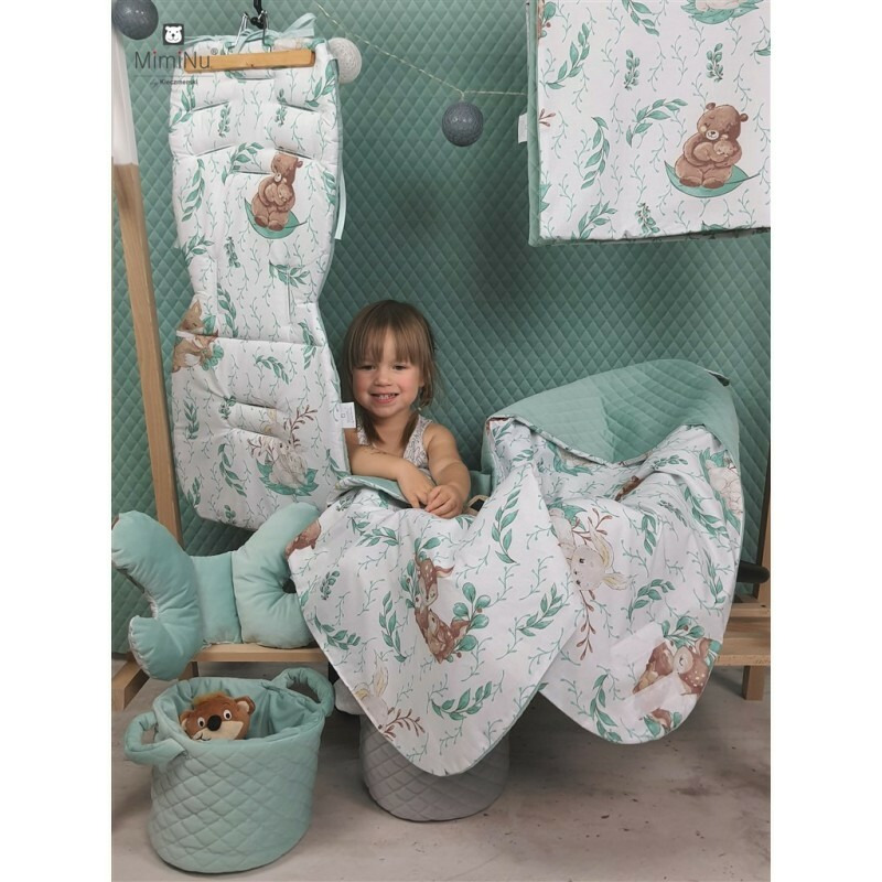 Păturică pufoasă cu două fețe, 75 x 100 cm, Catifea și Bumbac, MimiNu, Lulu Natural - Image 6