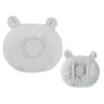 Pernă bebeluș cu două fețe din catifea și bumbac, MimiNu, Minky Parachutes Olive