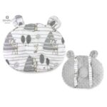 Pernă bebeluș cu două fețe din Minky și bumbac, MimiNu, Minky Forest