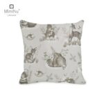 Pernă clasică de dormit 40x40 cm, Bumbac, husă detașabila cu fermoar, Calm Forest Beige