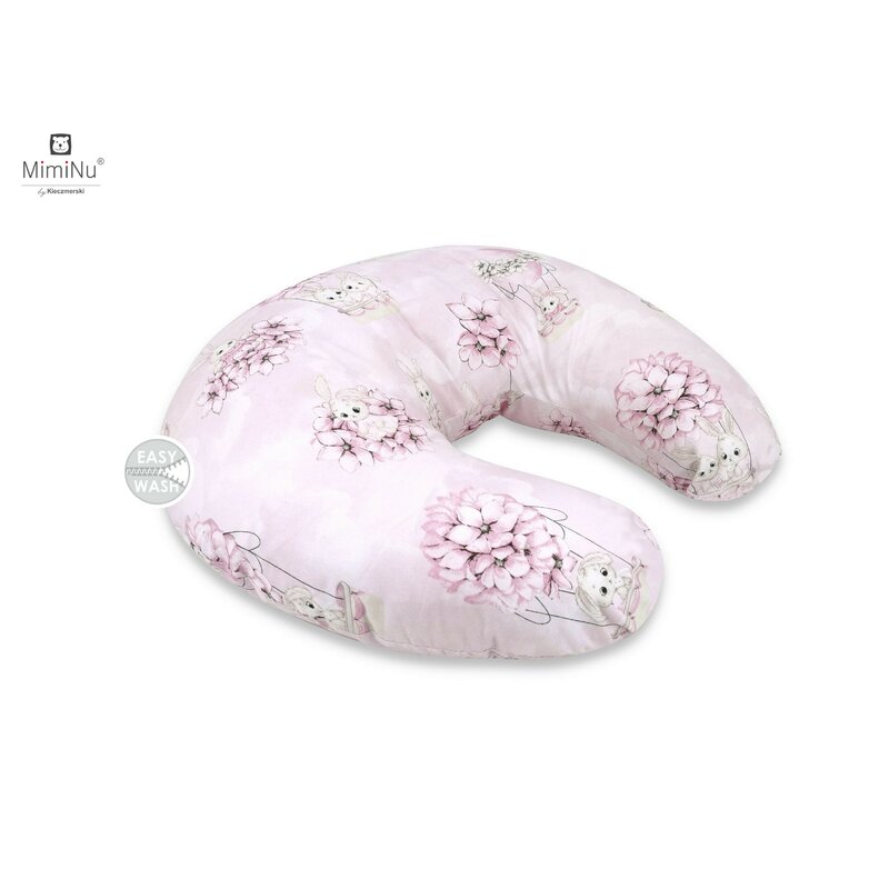 Pernă pentru alăptat cu husă detașabilă, 155 cm, MimiNu, Awesome Bunnies