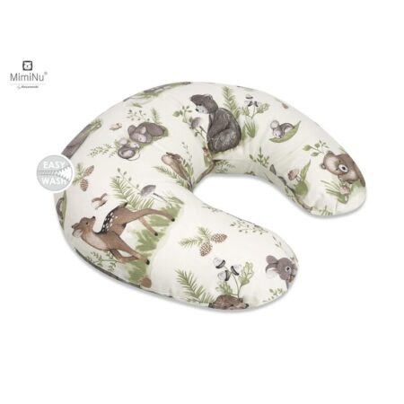 Pernă pentru alăptat cu husă detașabilă, 155 cm, MimiNu, Calm Forest Natural