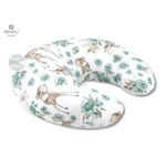 Pernă pentru alăptat cu husă detașabilă, 155 cm, MimiNu, Sweet Deer Mint