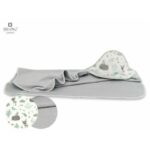 Prosop cu glugă, 100x100 cm, MimiNu, Forest Friends Mint/Grey