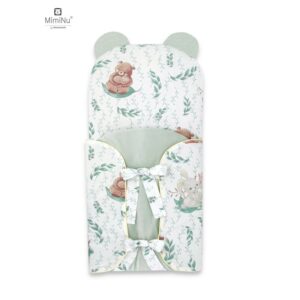 Sac de dormit multifuncțional cu panglici, 82 x 41 cm, MimiNu, Lulu Natural