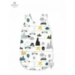 Sac de dormit de iarnă din bumbac cu fermoar lateral, 70 cm, 0 - 6 luni, MimiNu, Childrens Journey Grey