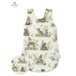 Sac de dormit de iarnă din bumbac cu fermoar lateral, 70 cm, 0 - 6 luni, MimiNu, Calm Forest Natural