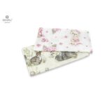 Set scutece 2 piese, tetra refolosibile, din bumbac, 70x80 cm, MimiNu, Pink Ballerina și Calm Forest Natural