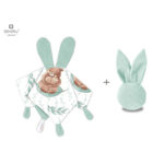 Set jucărie de pluș+ Jucărie zornăitoare Mini Bunny, MimiNu, Lulu Natural/Mentă
