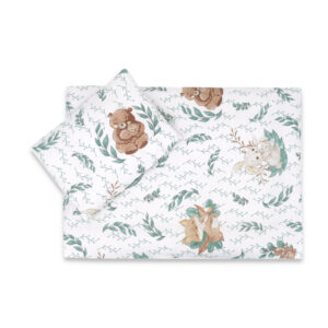 Set pentru cărucior cu pernuță și păturică cu husă detașabilă, MimiNu, Lulu Natural