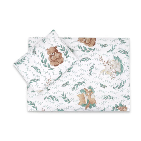 Set pentru cărucior cu pernuță și păturică cu husă detașabilă, MimiNu, Lulu Natural