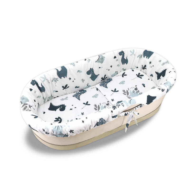 miminu-set-pentru-landou-cu-aparatoare-saltea-si-pernuta-din-bumbac-certificat-oeko-tex-standard-100-dino-granat-2721401-4