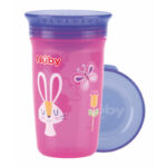 Cană magică, 300 ml, 6+ luni, Nuby, Roz/Mov