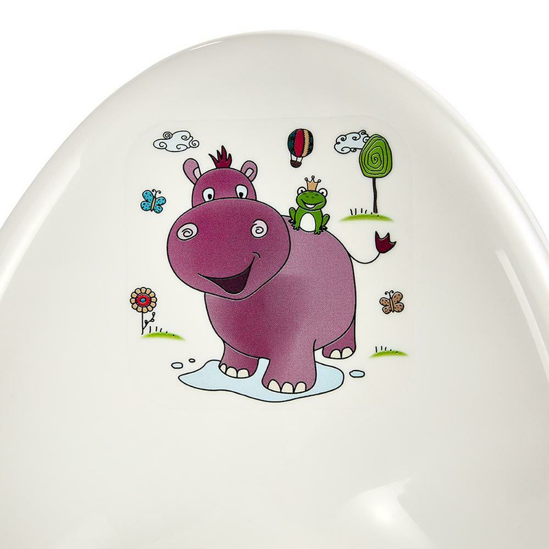 Oliță anatomică, cu funcție antialunecare, cu spatar înalt, Keeeper, Adam, Hippo, White - Image 3