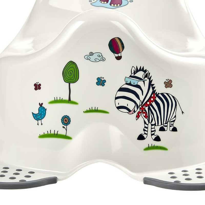 Oliță anatomică, cu funcție antialunecare, cu spatar înalt, Keeeper, Adam, Hippo, White - Image 4