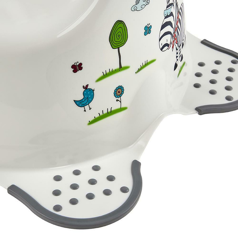 Oliță anatomică, cu funcție antialunecare, cu spatar înalt, Keeeper, Adam, Hippo, White - Image 6