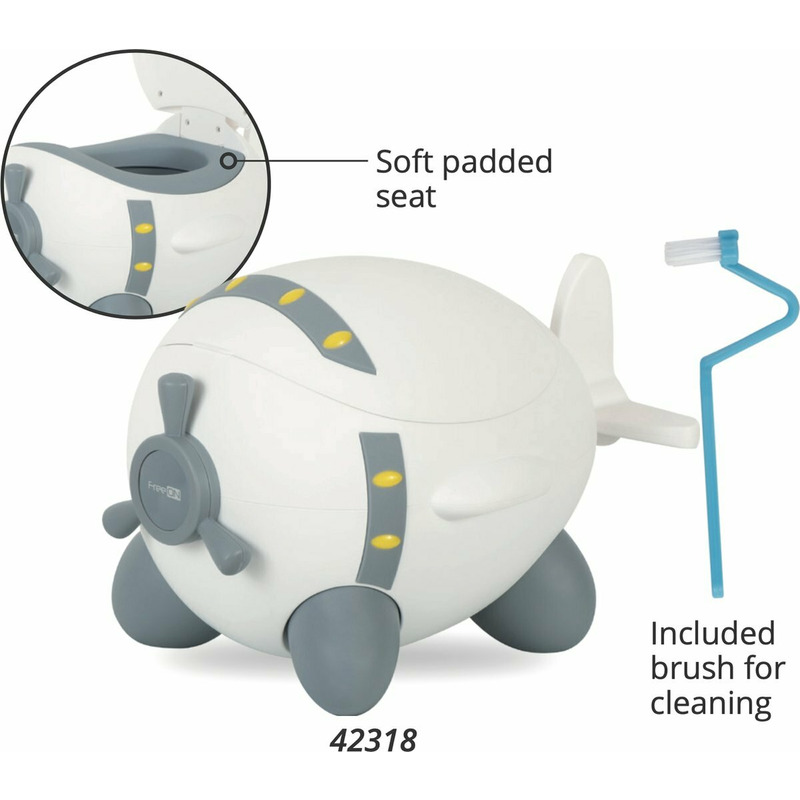 Oliță copii în formă de avion, FreeON, Potty Plane, White/Grey - Image 5