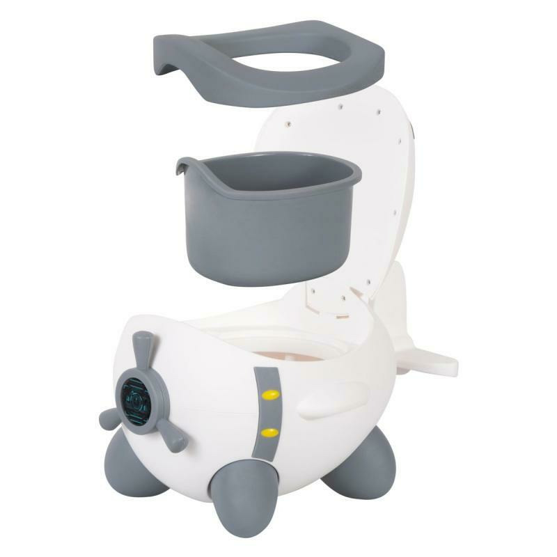 Oliță copii în formă de avion, FreeON, Potty Plane, White/Grey - Image 2