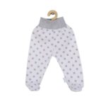 Pantalonași cu botoșei, 56 cm, din bumbac, New Baby, Classic II Gri cu steluțe