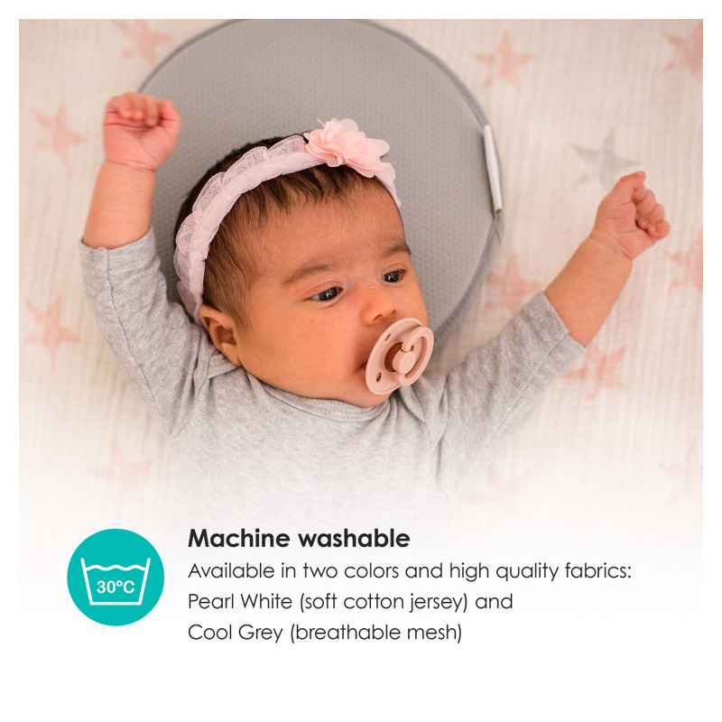 Pernă ergonomică, previne plagiocefalia, BBluv, Pilo, Ivory - Image 4