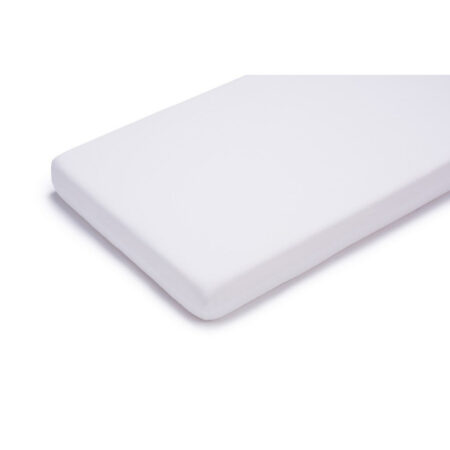Cearceaf cu elastic, Petite&Mars, Jersey, Impermeabil, 120x60 cm, Alb