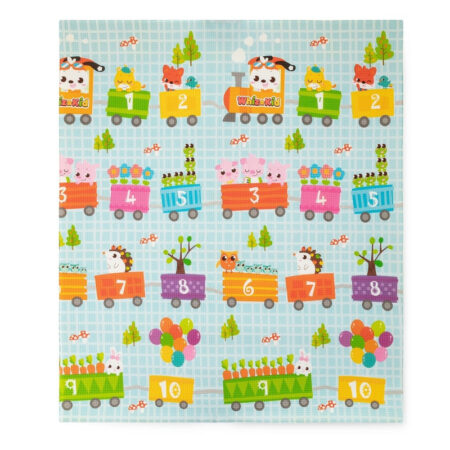 Covoraș de joacă interactiv, Petite&Mars, Joy Max Design Trenuleț, Multicolor