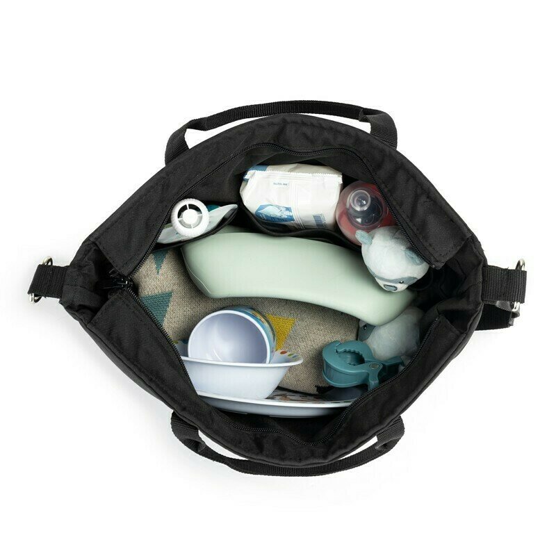 Geantă pentru mămici, impermeabilă, cu 4 compartimente, Petite&Mars, Negru - Image 3