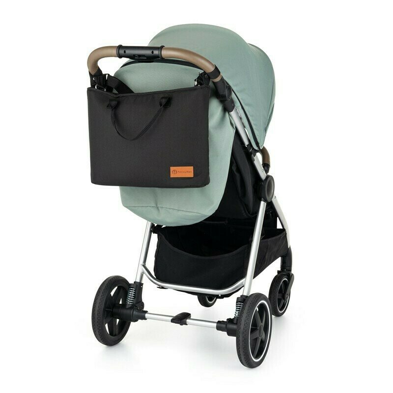 Geantă pentru mămici, impermeabilă, cu 4 compartimente, Petite&Mars, Negru - Image 5