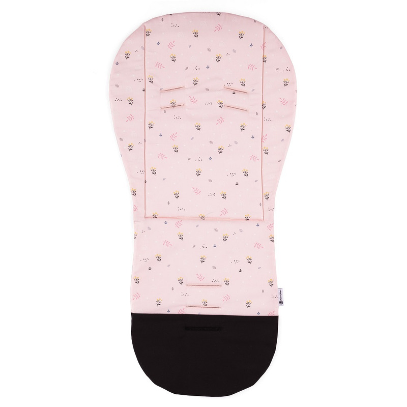 Inserție cărucior din spumă cu memorie, 86x42 cm, Petite&Mars, Floicele, Multicolor - Image 2