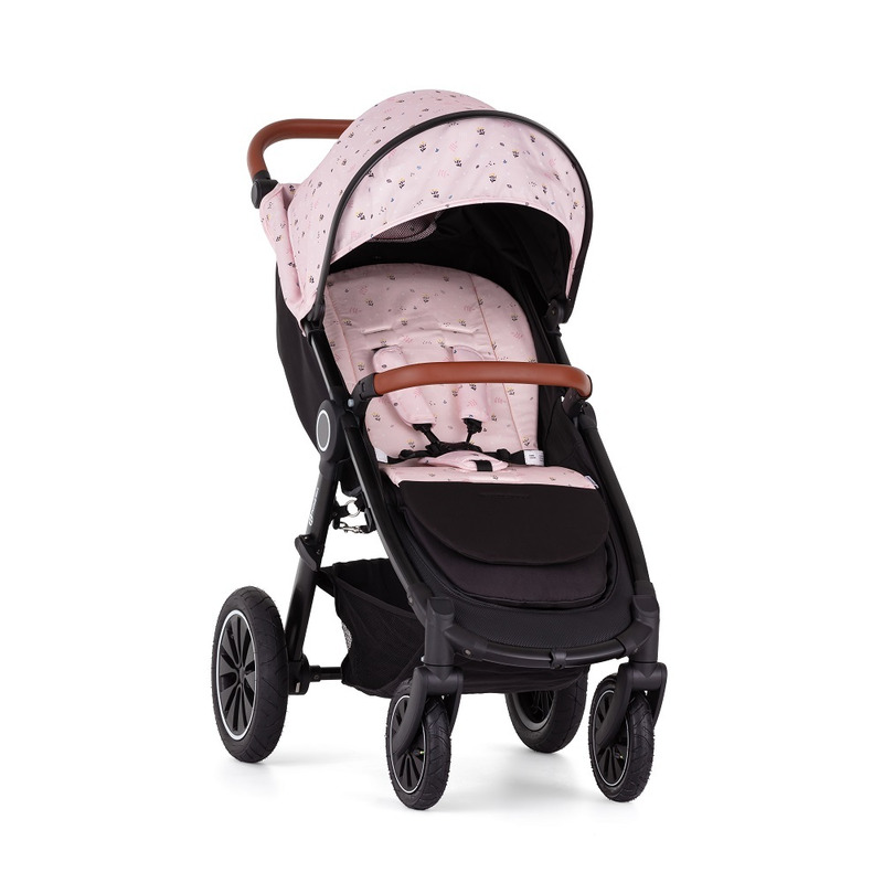 Inserție cărucior din spumă cu memorie, 86x42 cm, Petite&Mars, Floicele, Multicolor - Image 4