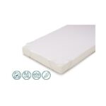 Protecție impermeabilă cu benzi elastice pentru saltea 120x60 cm, Petite&Mars, Alb