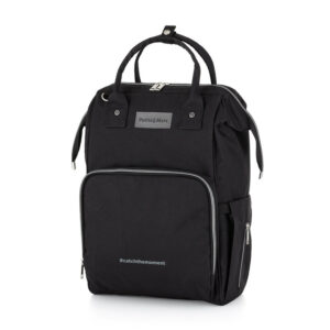 Rucsac pentru mămici, 11 compartimente, buzunare termice, Saltea inclusă, Petite&Mars, Jack, Black