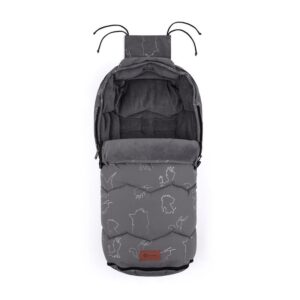 Sac de dormit de iarnă impermeabil 4 în 1, 82x49 cm, Petite&Mars, Warmy, Gri