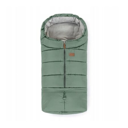 Sac de iarnă extensibil, impermeabil, 3 în 1, 100x48 cm, Petite&Mars, Jibot, Pale Eucalypt