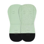 Inserție cărucior din spumă cu memorie, 86×42 cm, Petite&Mars, Design copacei, Verde