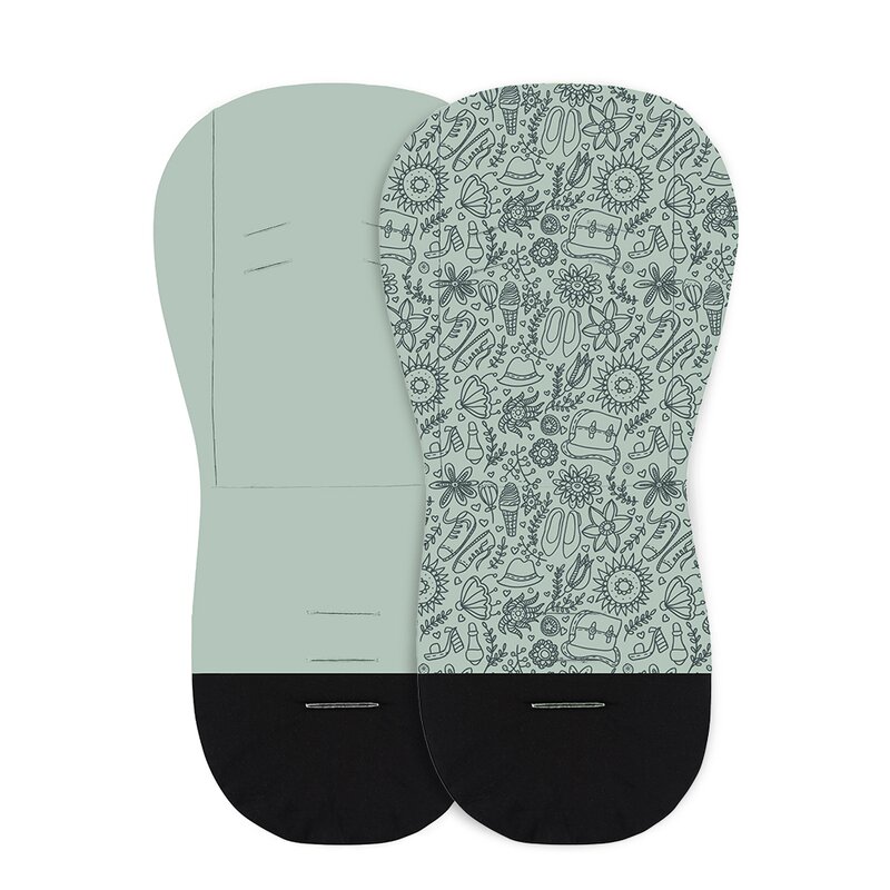 Inserție cărucior din spumă cu memorie, 86×42 cm, Petite&Mars, Verde