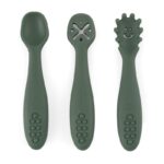 Set 3 lingurițe, Petite&Mars, Verde