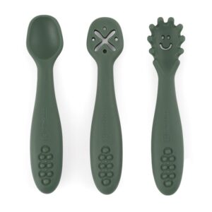 Set 3 lingurițe, Petite&Mars, Verde