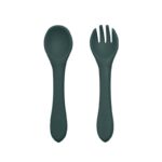 Set tacâmuri silicon, Petite&Mars, Verde închis