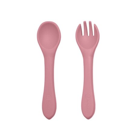 Set tacâmuri, Petite&Mars, Take&Match, Din silicon, Fără BPA 6 luni+, Roz