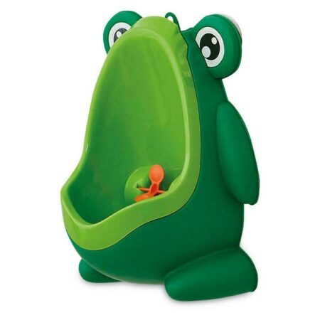 Pișoar băieți cu ventuze și țință rotativă, FreeON, Frog, Verde