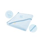 Prosop cu glugă din bumbac, 80x80 cm, Qmini, Sky